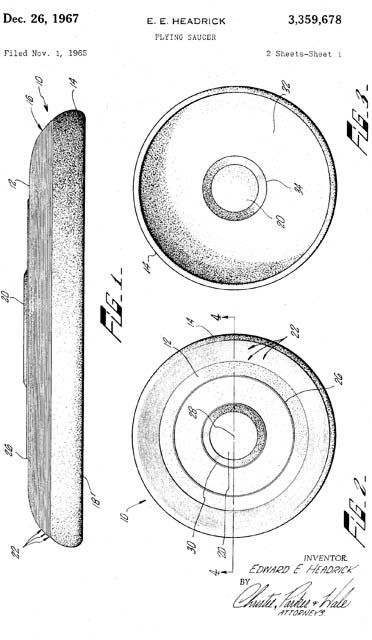 Wham-O Frisbee patent application 2 of 2