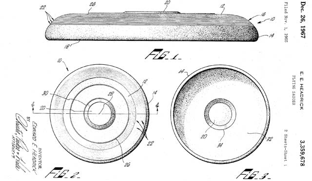 Wham-O Frisbee patent application 1 of 2