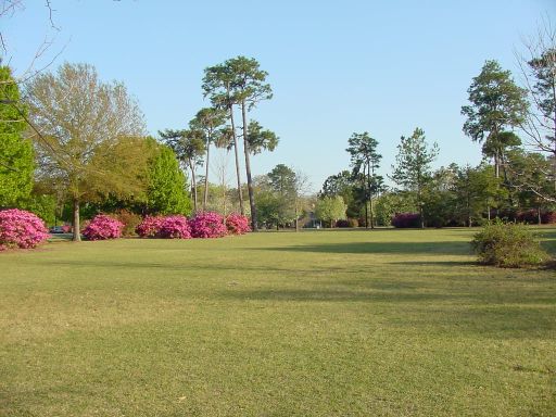 Fairway view of Hole #1 (#10) at Park Circle Disc Golf Course.