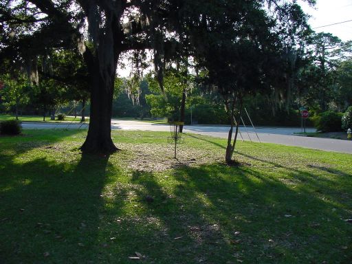 Hole #7 (#16) Alternate basket at Park Circle Disc Golf Course.