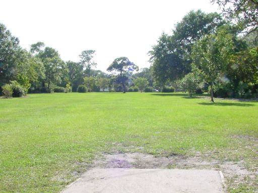 Fairway view of Hole #8 (#17) at Park Circle Disc Golf Course.