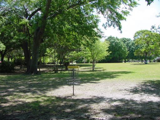 Fairway view of Hole #17 (#8) at Park Circle Disc Golf Course.